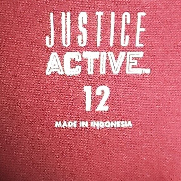 Justice Maroon Gold Velour Hooded Dance Sweatshirt 12 - Picture 6 of 7